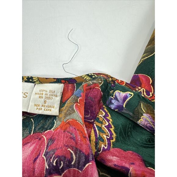 Vintage Victoria Secret Paisley Floral Button Kimono Robe 100% Silk Size Small - Picture 4 of 8